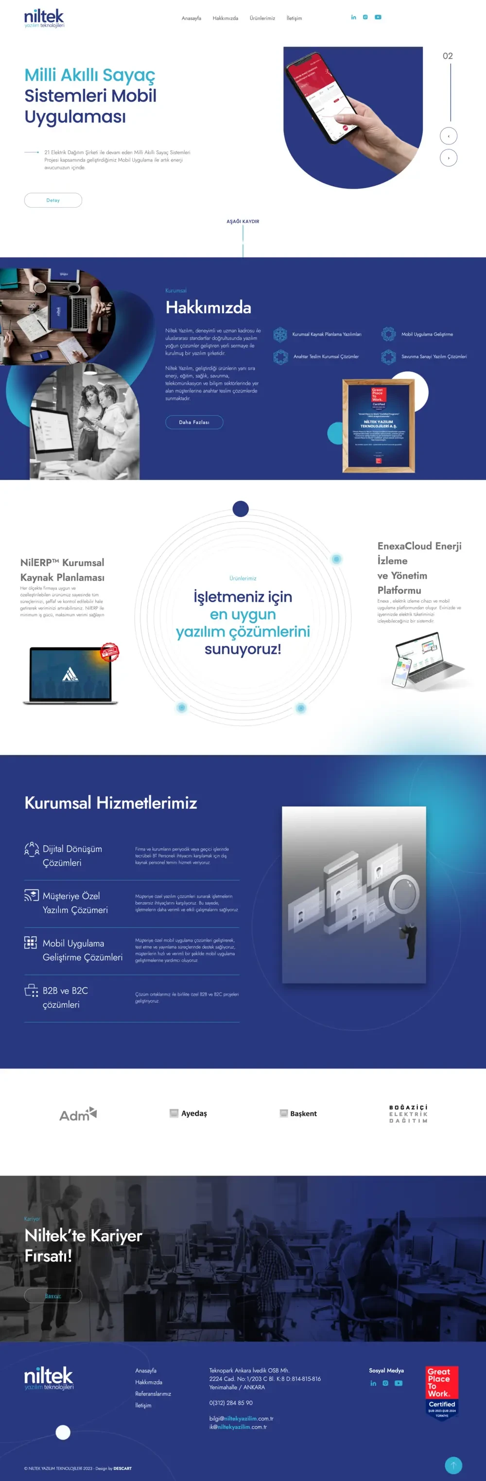 Niltek Yazılım Website Projesi