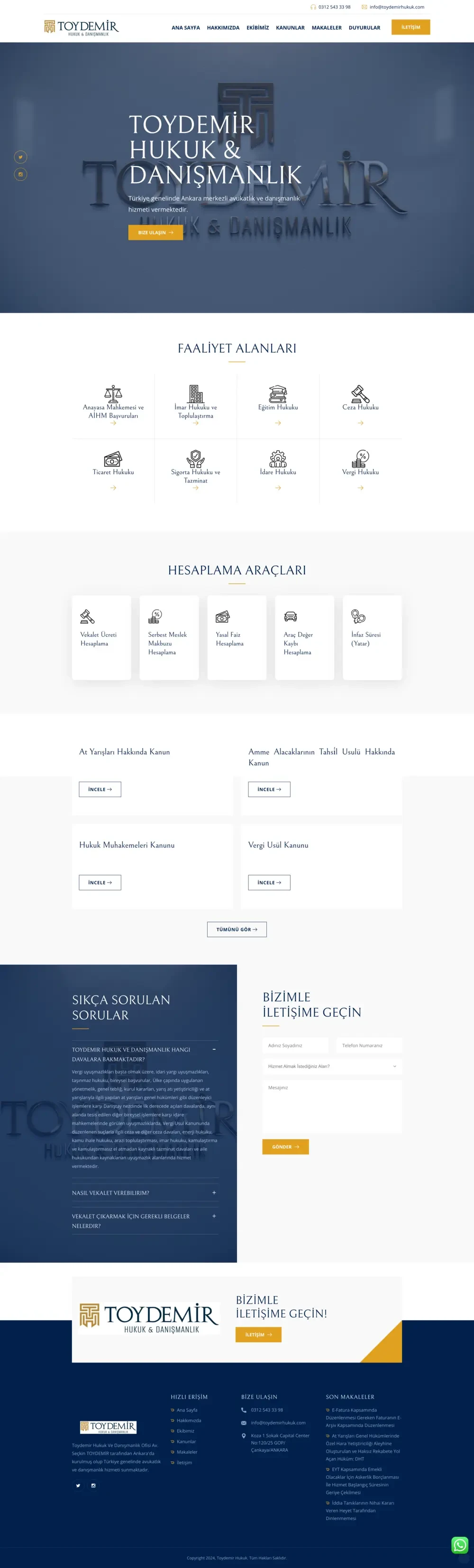 Toydemir Hukuk Web Projesi